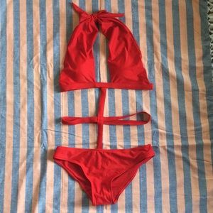 Red Strappy Bathing Suit ♥️